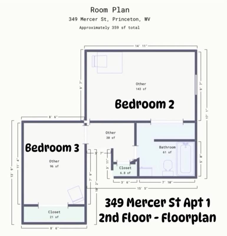 Apartment for rent at 349 Mercer St, Princeton, WV 24740