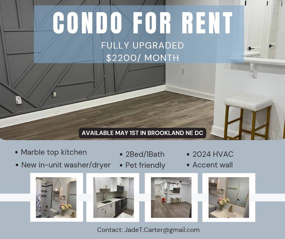 Apartment for rent at 4411 1st Place NE #8, Washington, DC 20011