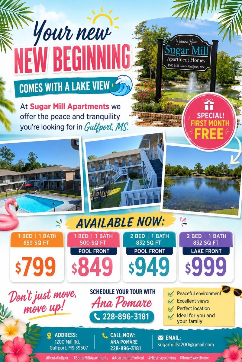 Apartment for rent at 1200 Mill Rd #309 Gulfp, Gulfport, MS 39507