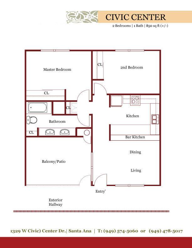 Apartment for rent at 1329 W Civic Center Dr, Santa Ana, CA 92703