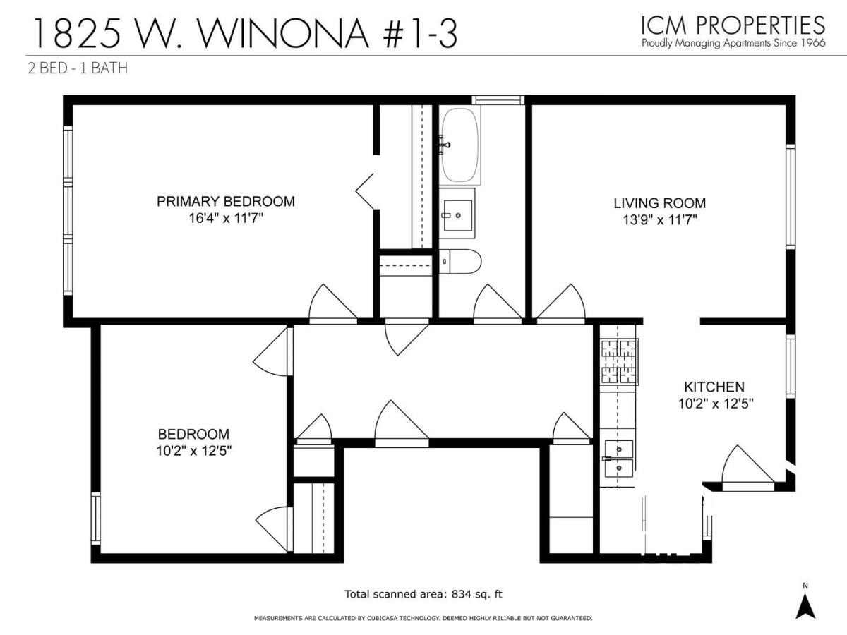 Apartment for rent at 1825 W Winona St #3, Chicago, IL 60640