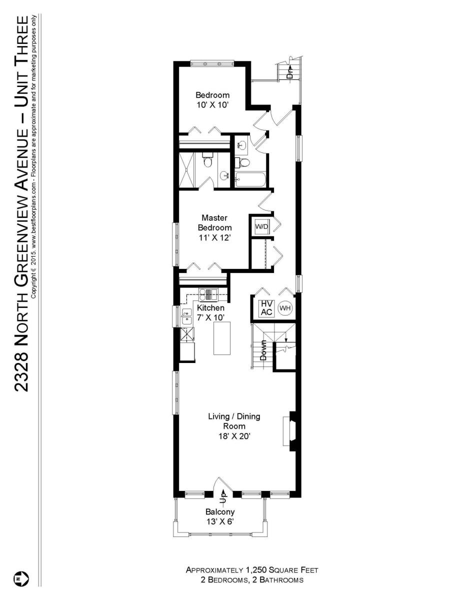 Apartment for rent at 2328 N Greenview Ave #3, Chicago, IL 60614