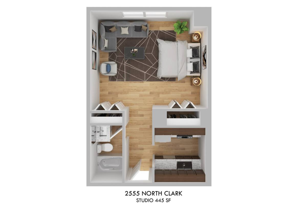 Apartment for rent at 2555 N Clark St #807, Chicago, IL 60614