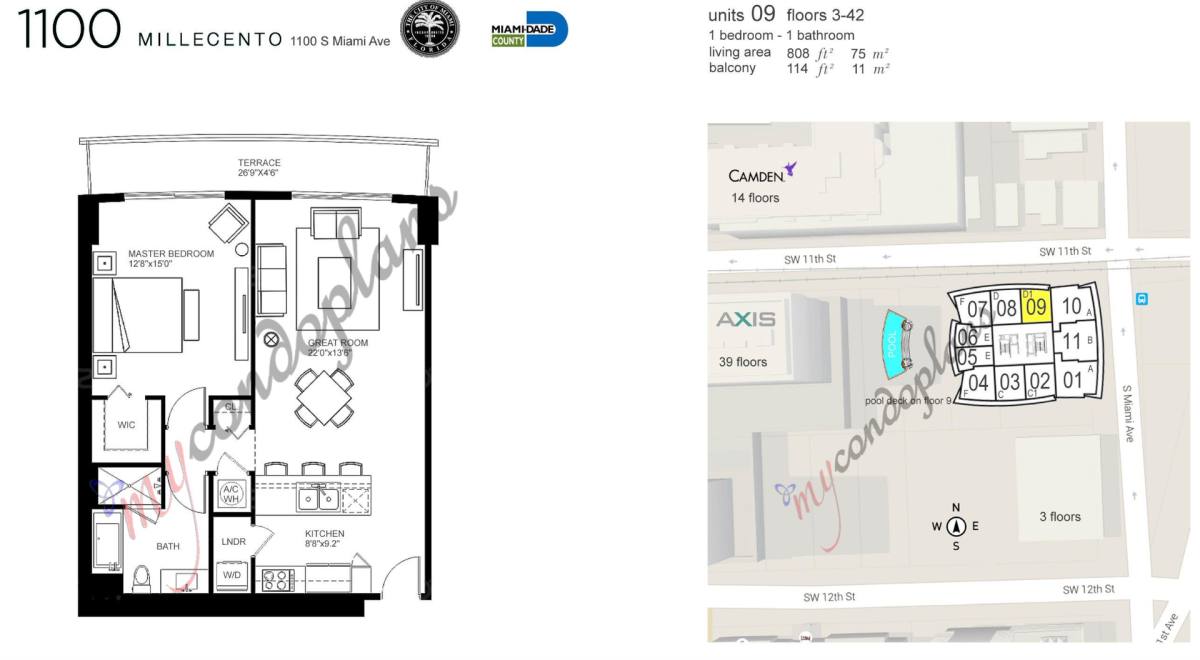 Condo for rent at 1100 S Miami Ave, Miami, FL 33130
