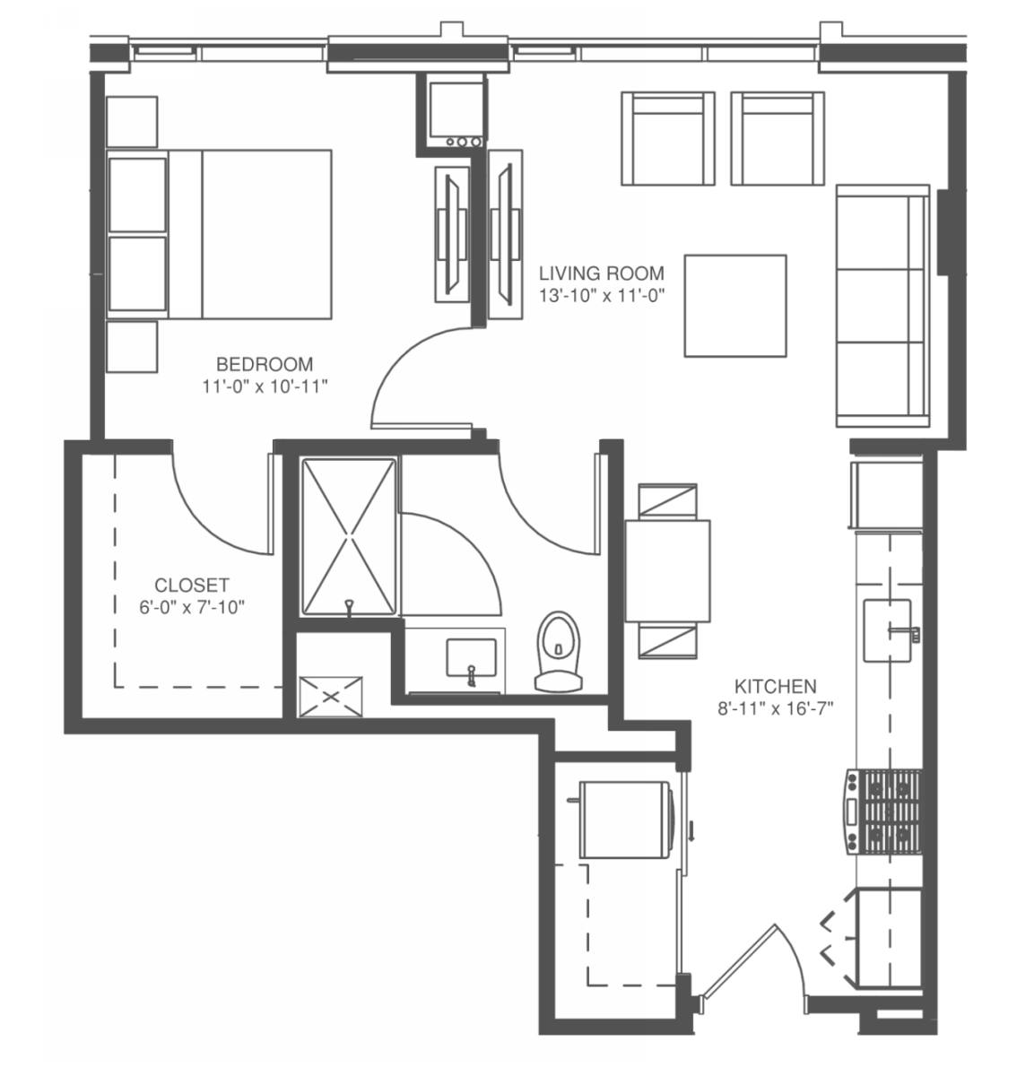Apartment for rent at 1008 W Madison St #1408S, Chicago, IL 60607
