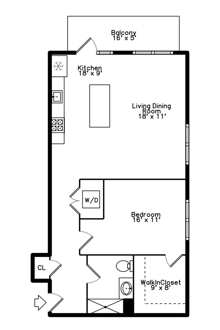Apartment for rent at 813 W Evergreen Ave #205, Chicago, IL 60642
