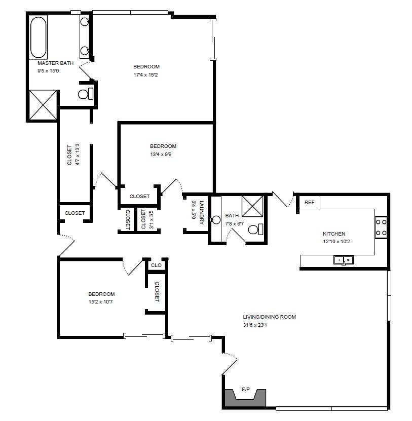 Apartment for rent at 1635 W Cortland St #301, Chicago, IL 60657