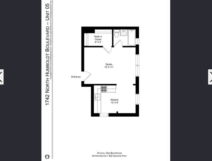 Apartment for rent at 1742 N Humboldt Blvd #3, Chicago, IL 60647