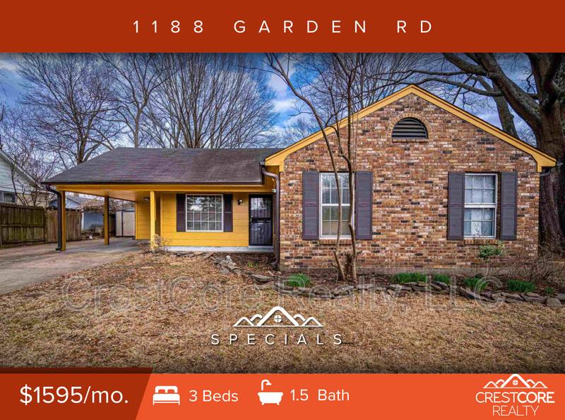 House for rent at 1188 Garden Rd, Memphis, TN 38134