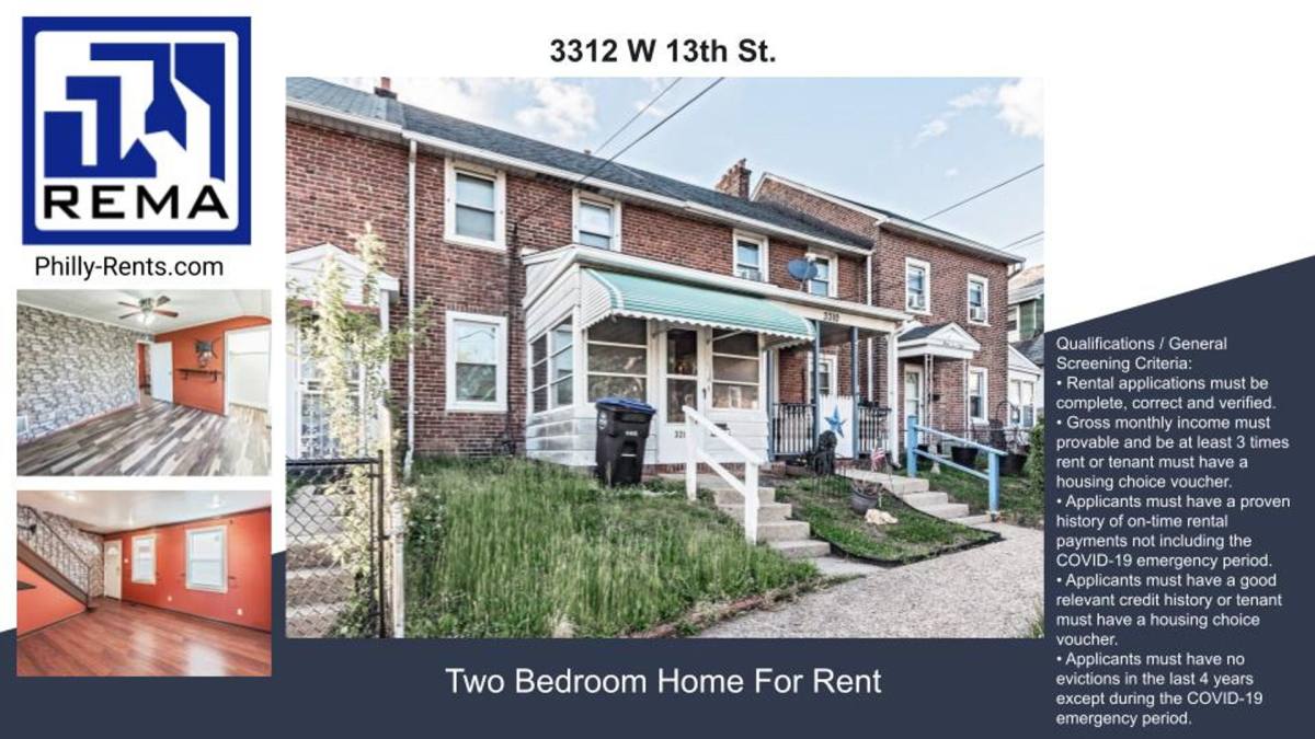 House for rent at 3312 W 13th St, Chester, PA 19013