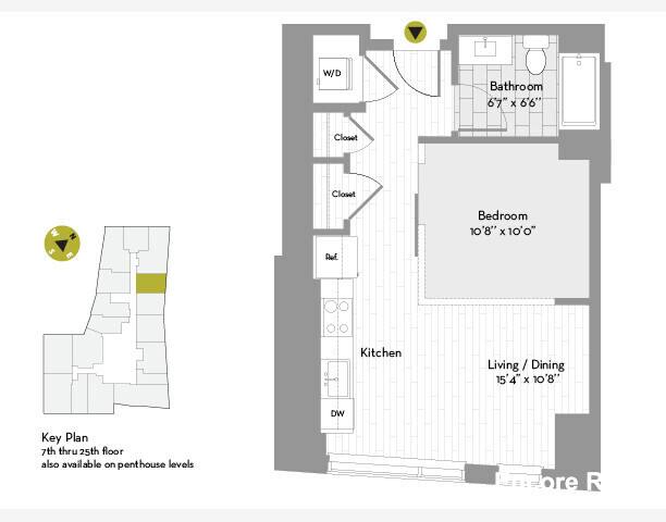Apartment for rent at 665 Washington St #2408, Boston, MA 02116