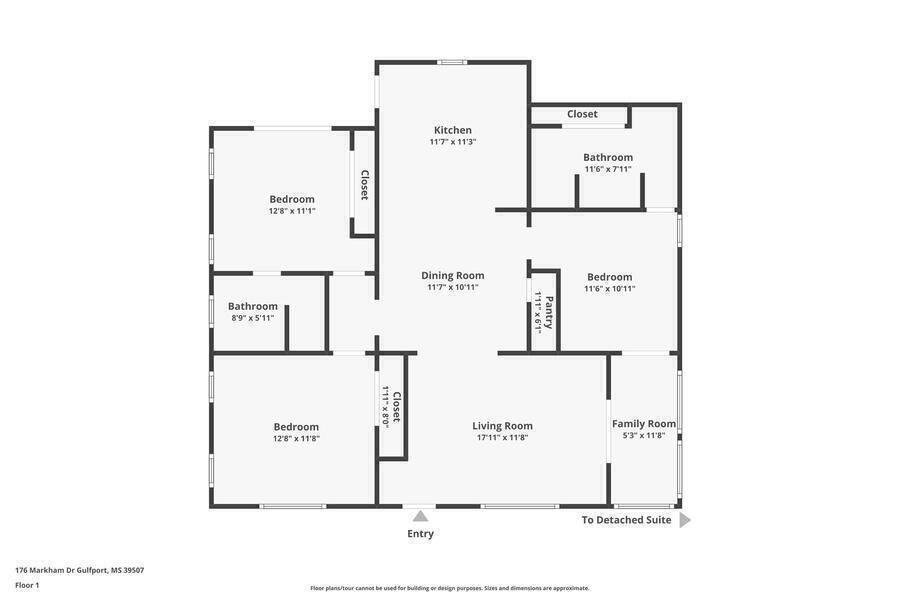 House for rent at 176 Markham Dr Main, Gulfport, MS 39507