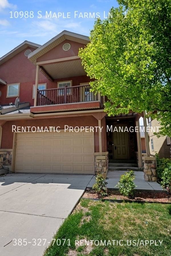 Townhouse for rent at 10988 S Maple Farms Lane #1, South Jordan, UT 84095