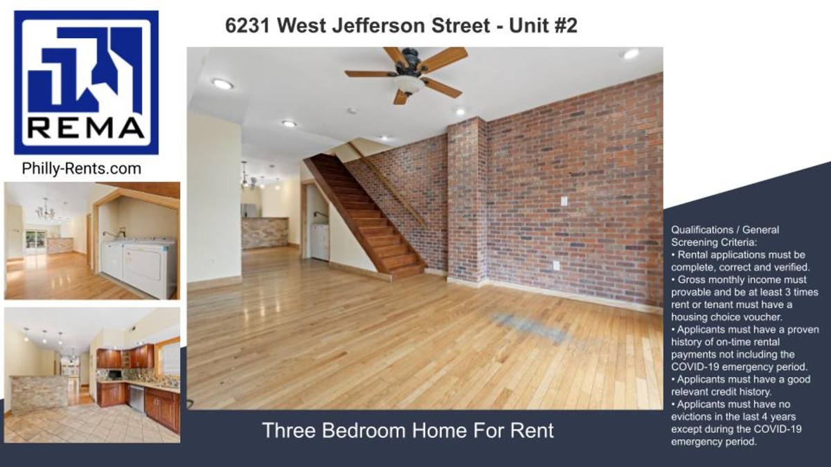 Apartment for rent at 6231 W Jefferson St, Philadelphia, PA 19132