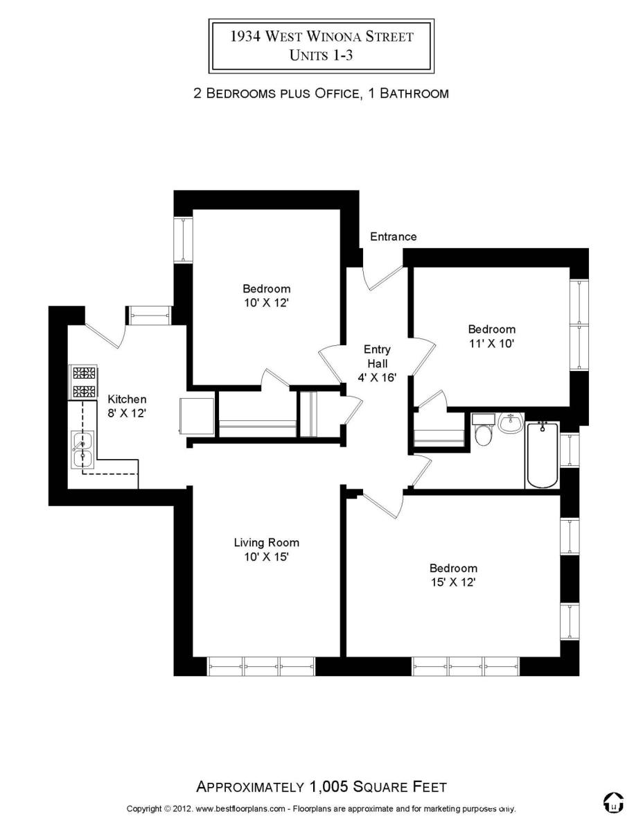 Apartment for rent at 1916 W Winona St #1, Chicago, IL 60640