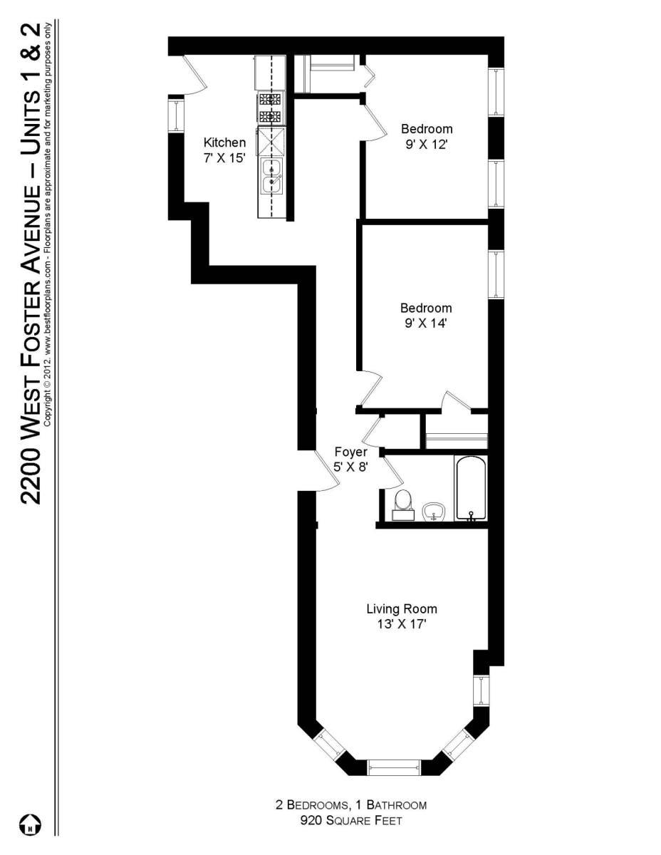 Apartment for rent at 2200 W Foster Ave #1, Chicago, IL 60625