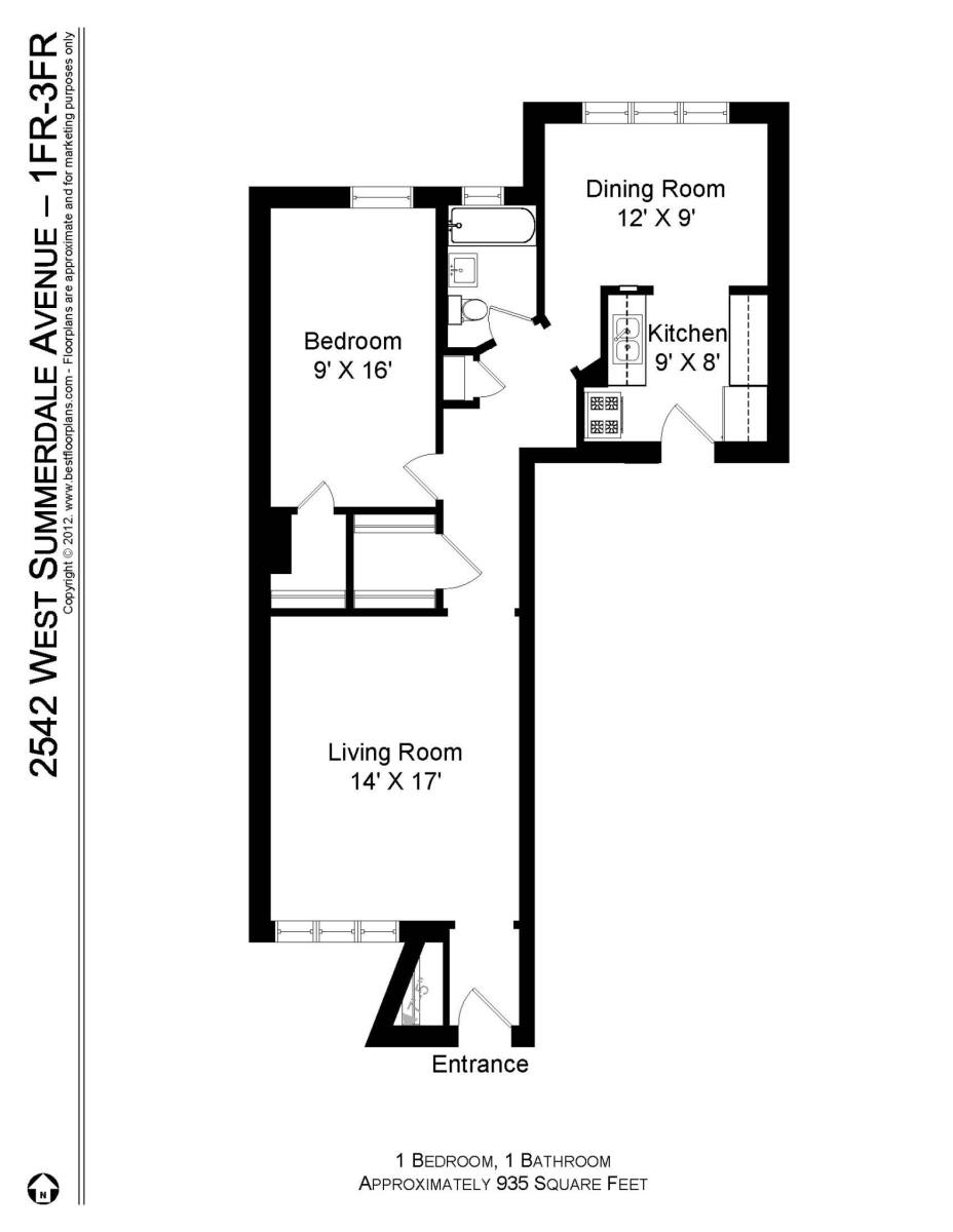 Apartment for rent at 2542 W Summerdale Ave #3R, Chicago, IL 60625