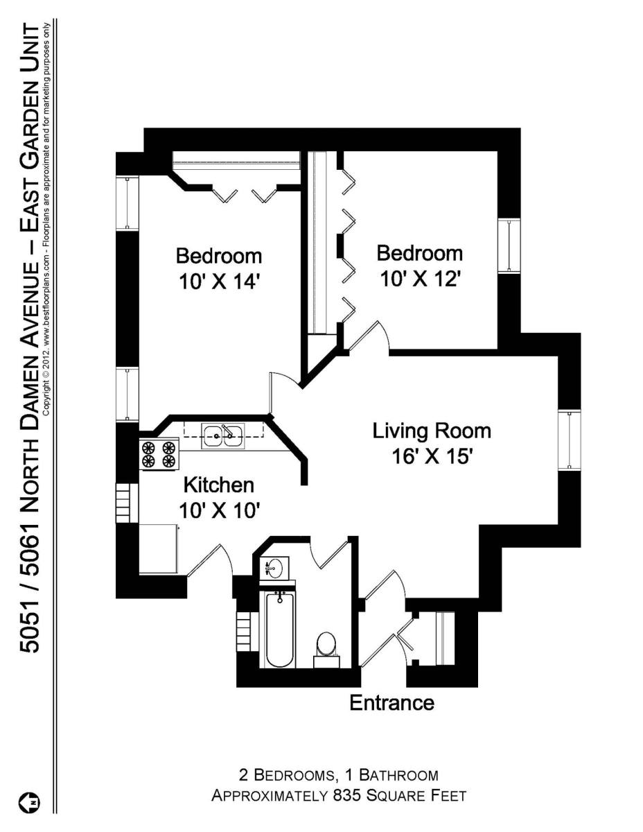 Apartment for rent at 5045 N Damen Ave #GE, Chicago, IL 60625