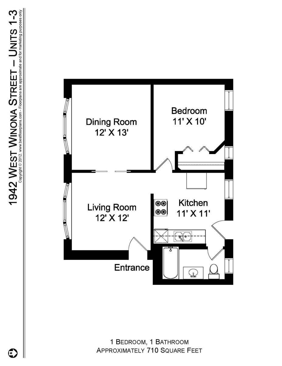 Apartment for rent at 5100 N Winchester Ave #3, Chicago, IL 60640