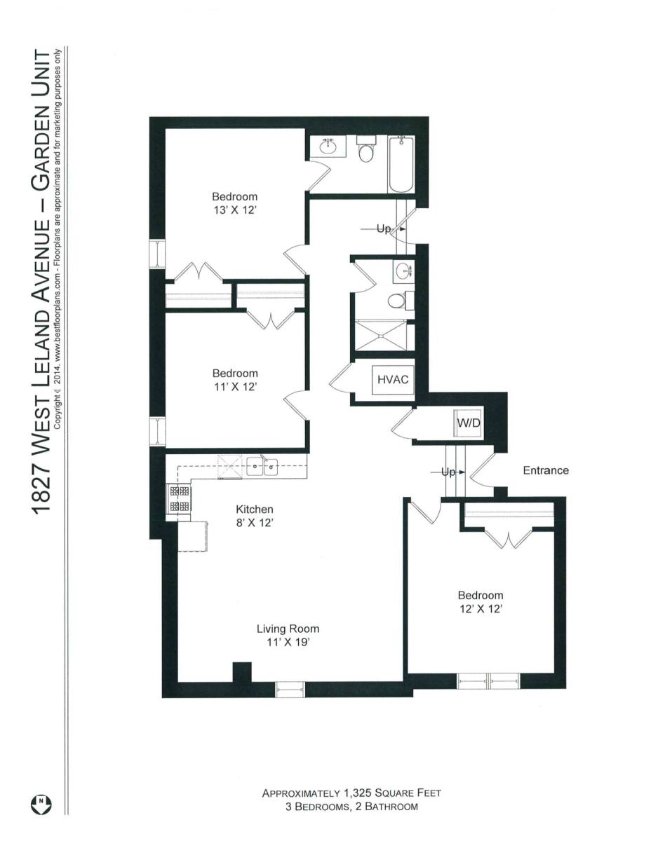 Apartment for rent at 4651 N Wolcott Ave #G, Chicago, IL 60640