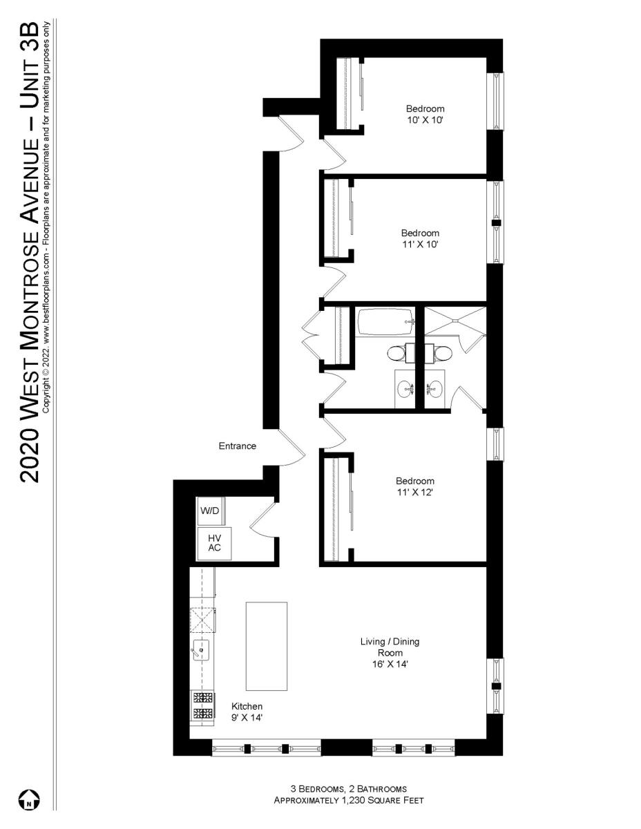 Apartment for rent at 2020 W Montrose #3B, Chicago, IL 60625