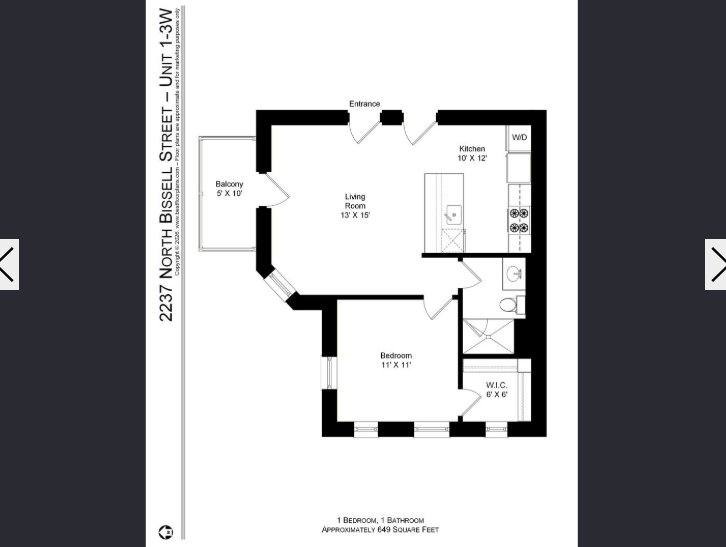 Apartment for rent at 2237 N Bissell St #3E, Chicago, IL 60614