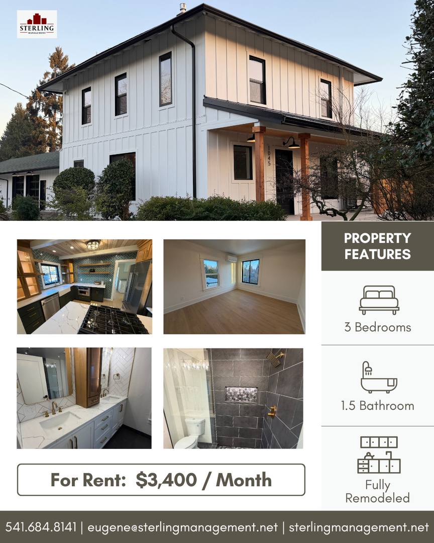 House for rent at 1045 Oakway Dr, Eugene, OR 97401