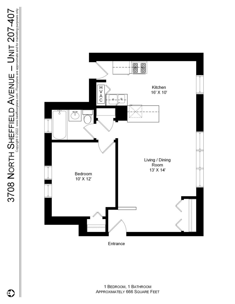 Apartment for rent at 3708 N Sheffield Ave #207, Chicago, IL 60613