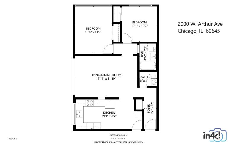 Apartment for rent at 2000 W Arthur Ave #2NW, Chicago, IL 60645