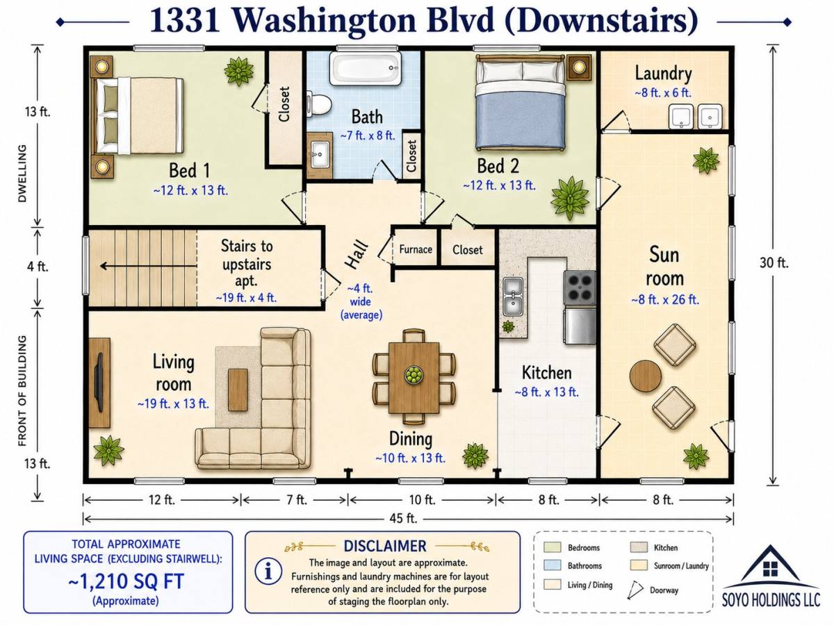 Apartment for rent at 1331 Washington Blvd #1331 Down, Huntington, WV 25701