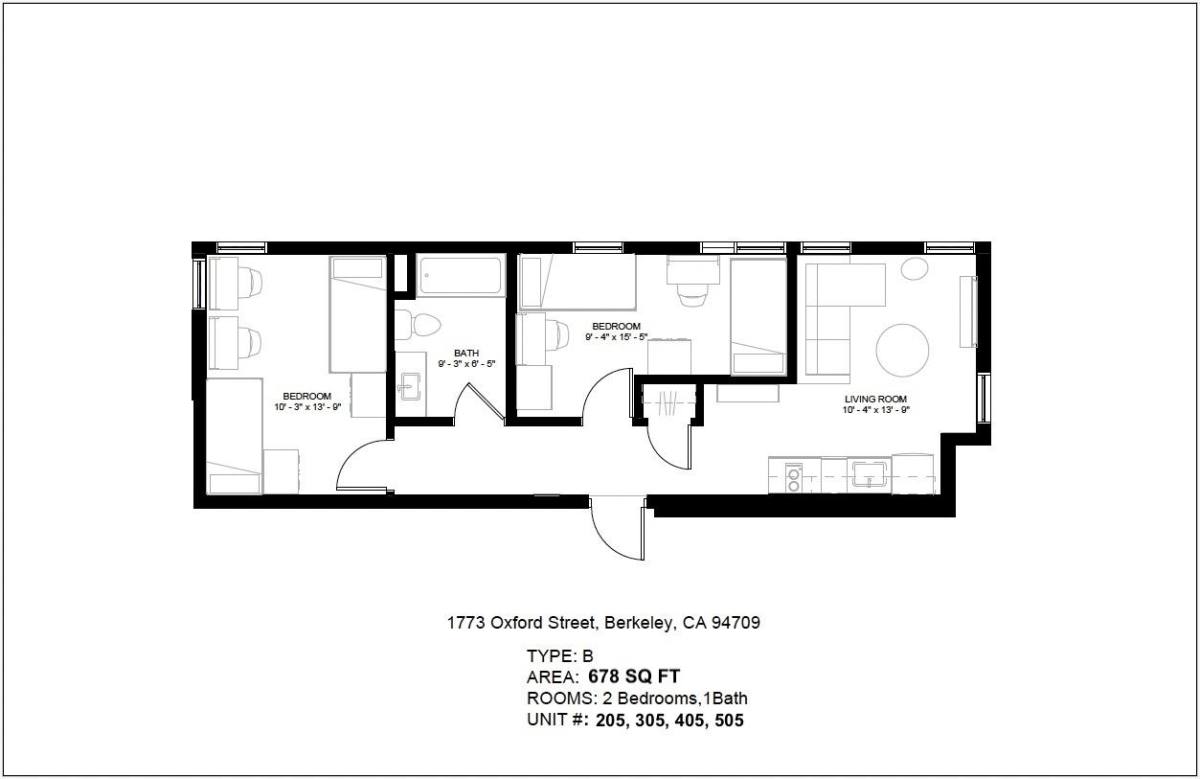 Apartment for rent at 1773 Oxford St, Berkeley, CA 94709