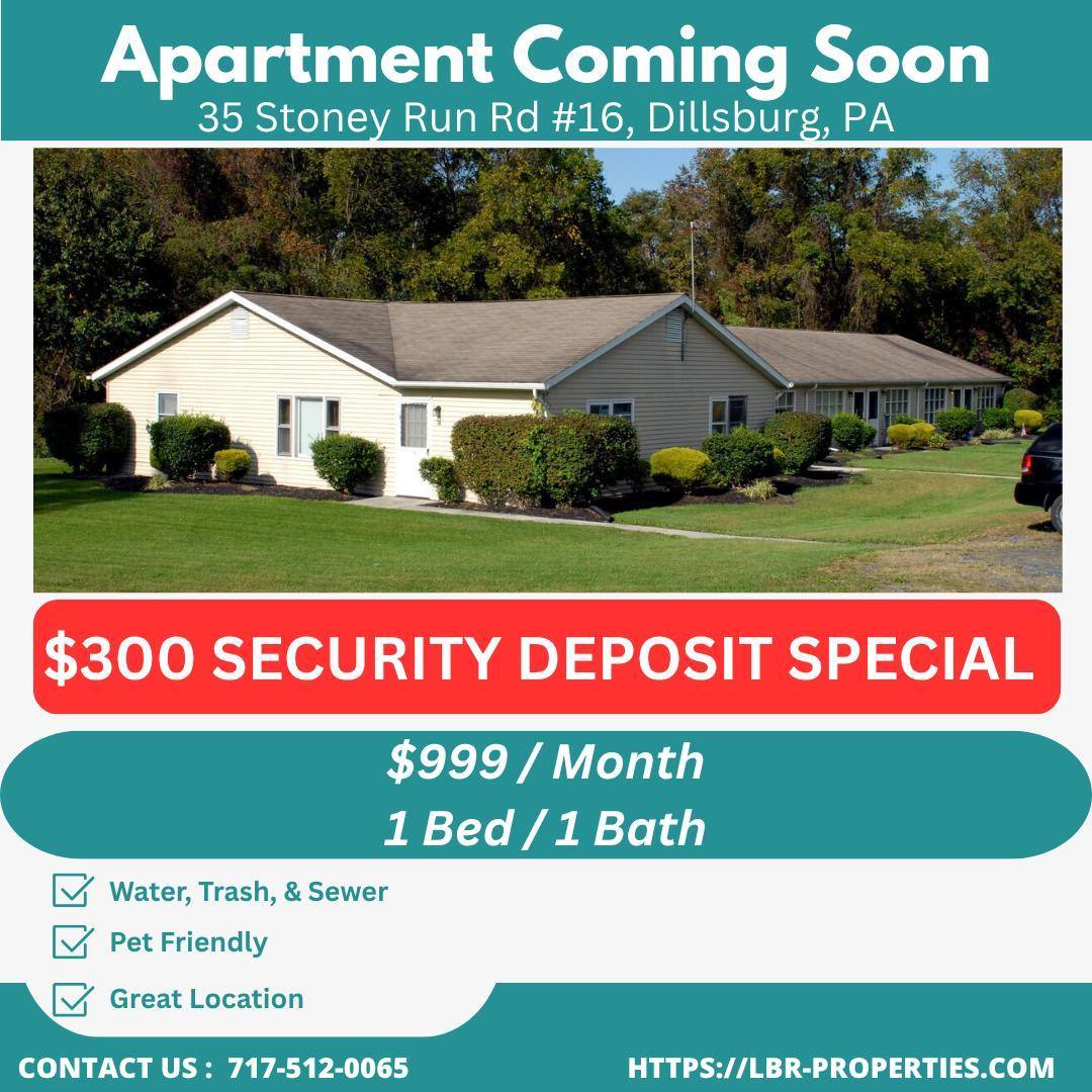 Apartment for rent at 35 Stoney Run Rd #16, Dillsburg, PA 17019