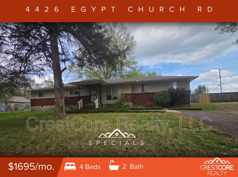 House for rent at 4426 Egypt Church Rd, Memphis, TN 38128