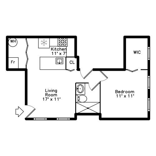Apartment for rent at 732 N Ada St #2F, Chicago, IL 60642