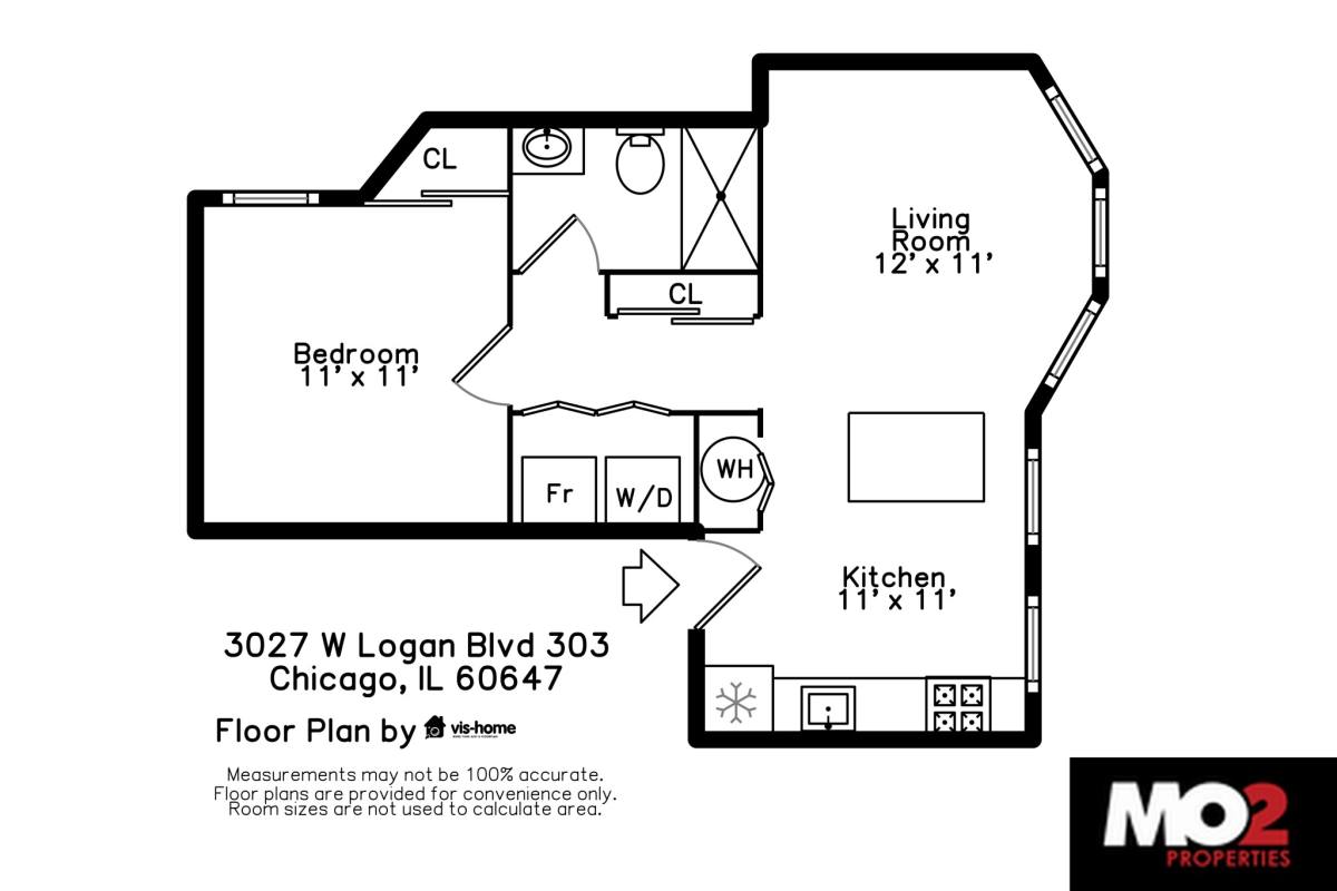Apartment for rent at 3027 W Logan Blvd #304, Chicago, IL 60647