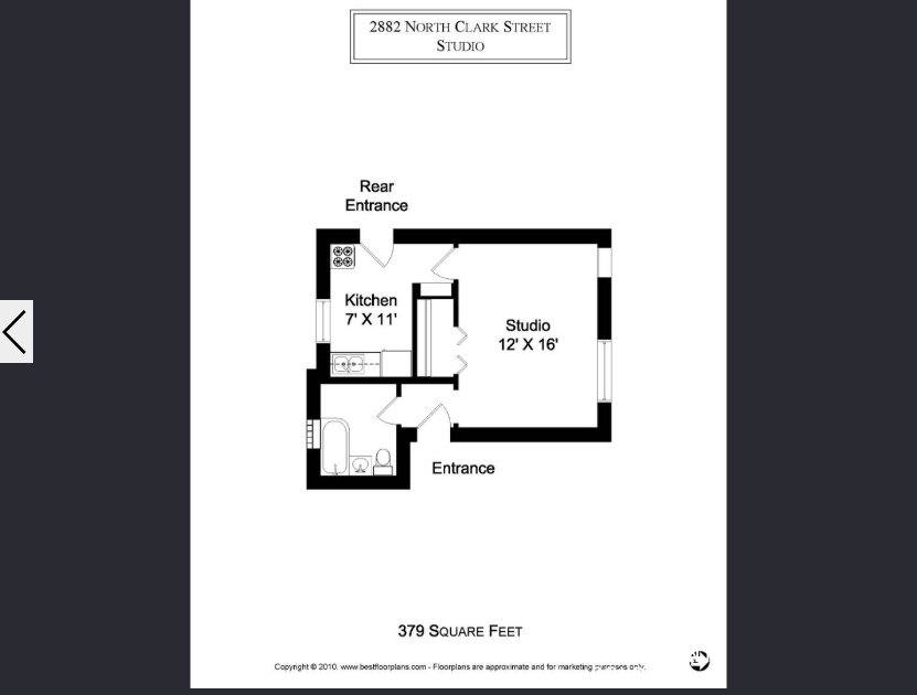 Apartment for rent at 2882 N Clark St #2, Chicago, IL 60657