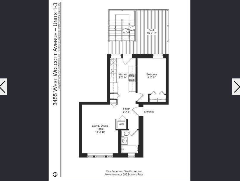 Apartment for rent at 3455 N Wolcott Ave #2, Chicago, IL 60657