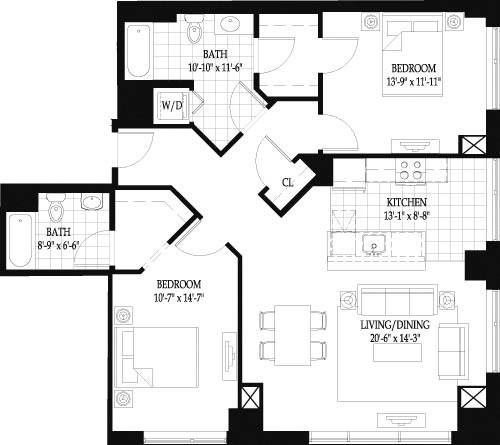 Apartment for rent at 4 Emerson Place #307, Boston, MA 02114