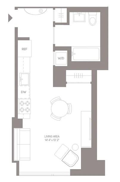 Apartment for rent at 551 10th Ave #20C, New York, NY 10018
