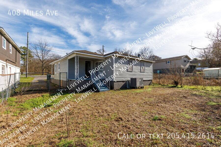 House for rent at 408 Miles Ave, Birmingham, AL 35214