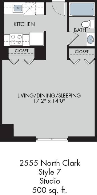 Apartment for rent at 2555 N Clark, Chicago, IL 60614