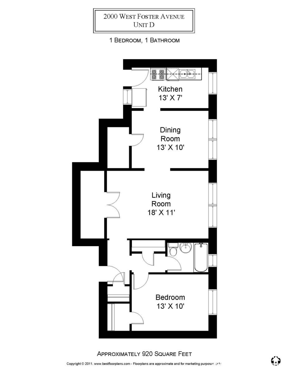 Apartment for rent at 2000 W Foster Ave #1D, Chicago, IL 60640