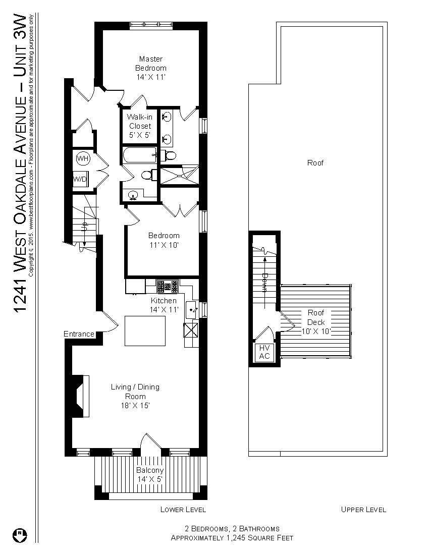 Apartment for rent at 1241 W Oakdale #3W, Chicago, IL 60657