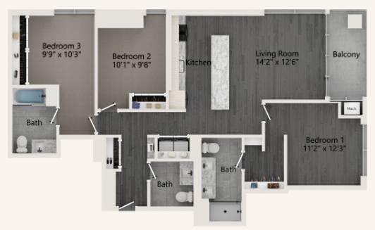 Apartment for rent at 1356 W Randolph #2003, Chicago, IL 60607