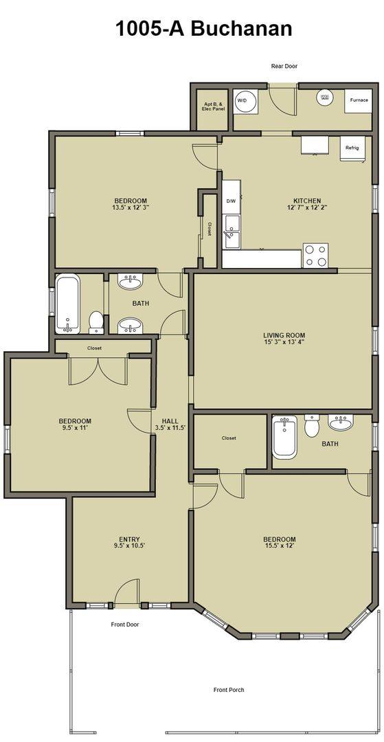 Apartment for rent at 1005 Buchanan Blvd #A, Durham, NC 27701
