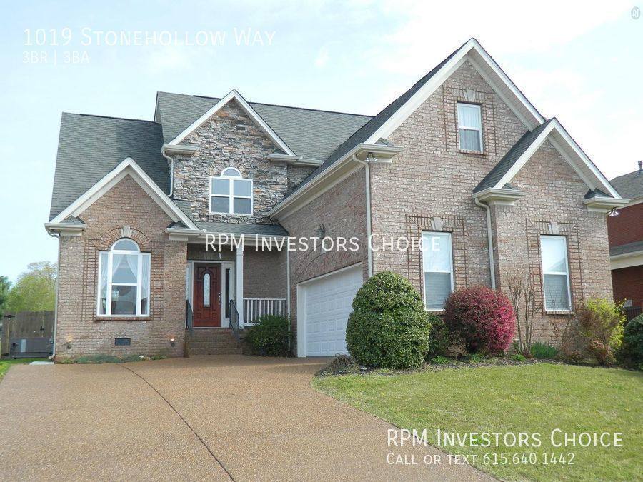 House for rent at 1019 Stonehollow Way, Mount Juliet, TN 37122