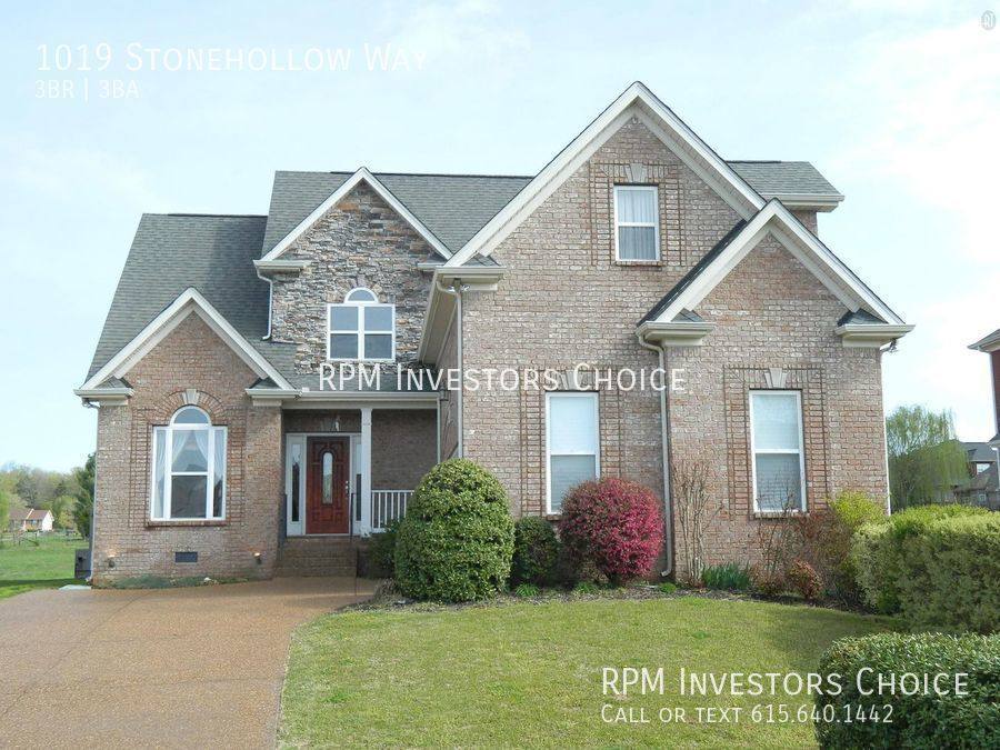 House for rent at 1019 Stonehollow Way, Mount Juliet, TN 37122
