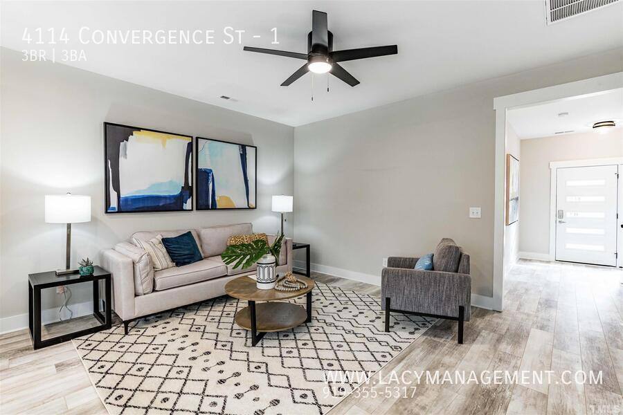 Townhouse for rent at 4114 Convergence St #1, Durham, NC 27704