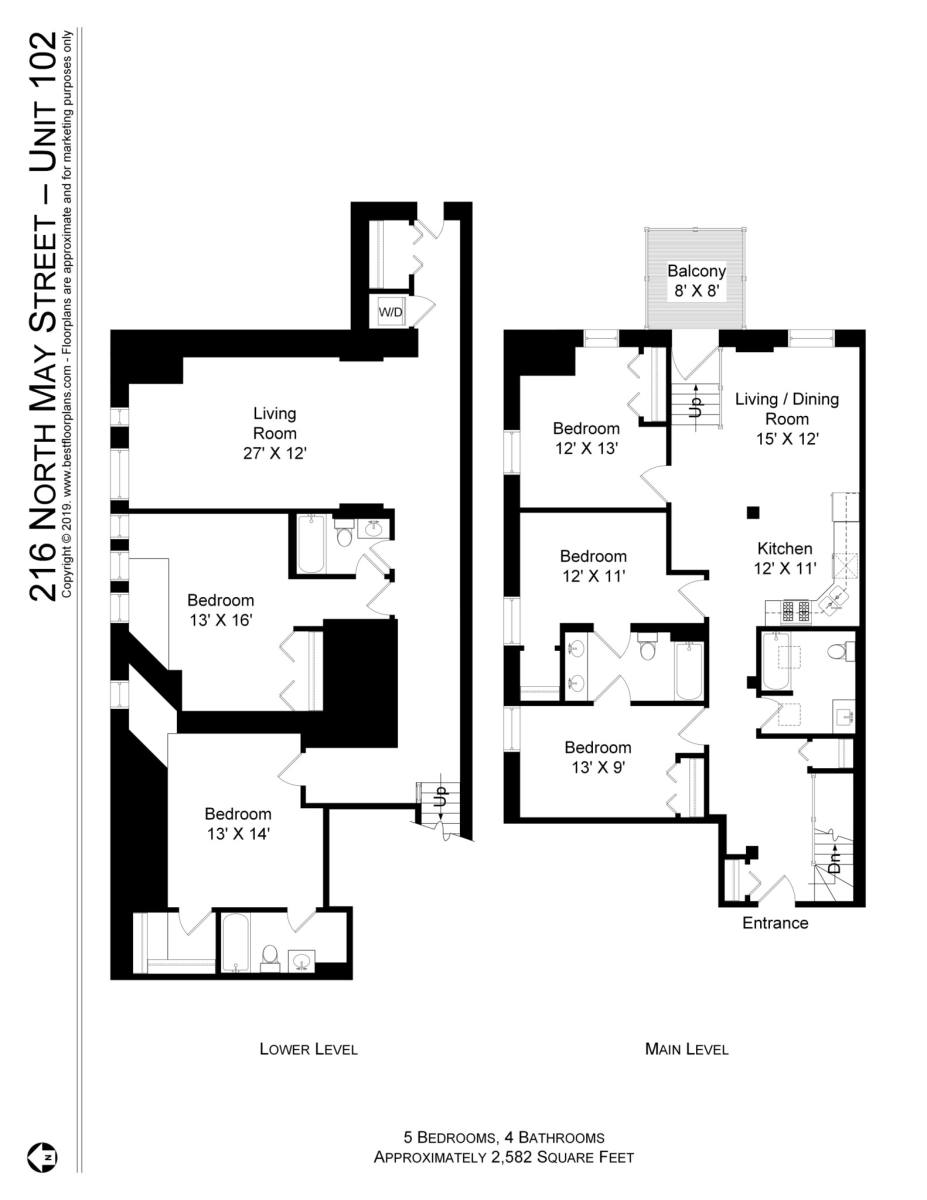 Apartment for rent at 216 N May St #102, Chicago, IL 60607