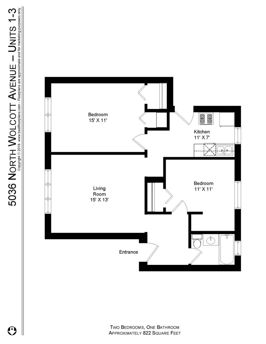 Apartment for rent at 5032 N Wolcott Ave #2, Chicago, IL 60640